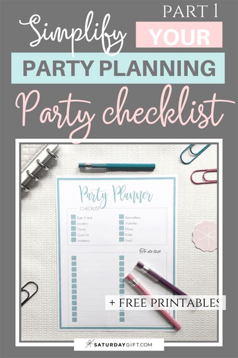 step  step guide  plan  successful party printable checklist