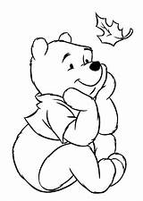 Pooh Coloring Winnie sketch template