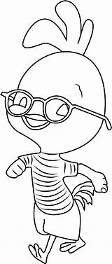 Chicken Little Coloring Pages Walking Running Happy Printable Cartoon Color Categories Coloringpages101 sketch template