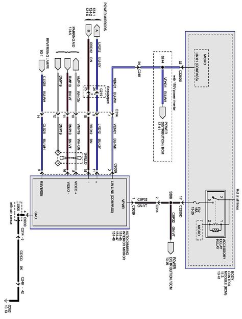 ford  power mirror wiring diagram qa