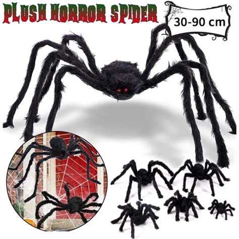 Halloween Horror Plush Spider Scary Props Hairy Spoof Spider Party