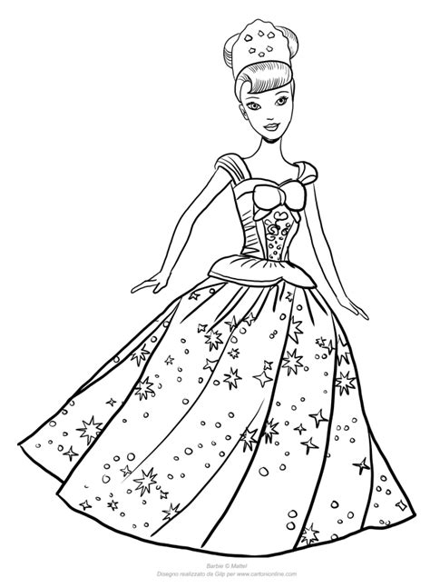 barbie princess coloring pages