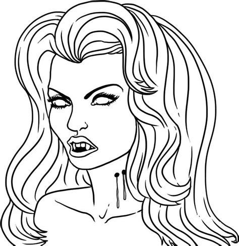 vampire girl coloring pages  printable