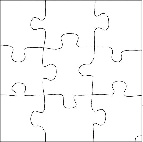 fit  full page printable puzzle piece template