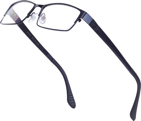 rectangular glasses frame for men non prescription clear lens metal