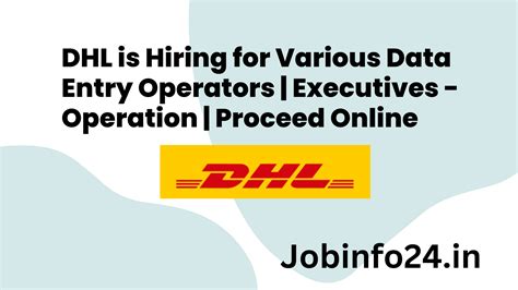 dhl hiring data entry operators jobinfo