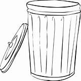 Garbage Bin Coloring Pages Template sketch template