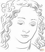 Da Leonardo Vinci Coloring Pages Head Woman Supercoloring Color sketch template