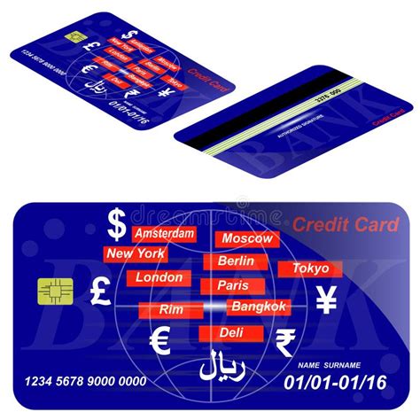 card credit template stock illustration illustration  colour