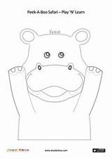 Peek Boo Coloring Book Play Animals Funny Cute sketch template