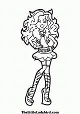 Coloring Monster High Clawdeen Pages Wolf Popular sketch template