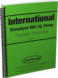 stanadyne db injection pump repair manual snapmanuals