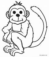 Coloring Monkey Pages Kids Print sketch template