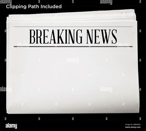 daily newspaper blank template isolated  clipping path stock photo