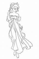 Giselle Coloring Pages Getdrawings Princess sketch template