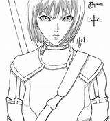 Clare Lineart Claymore sketch template