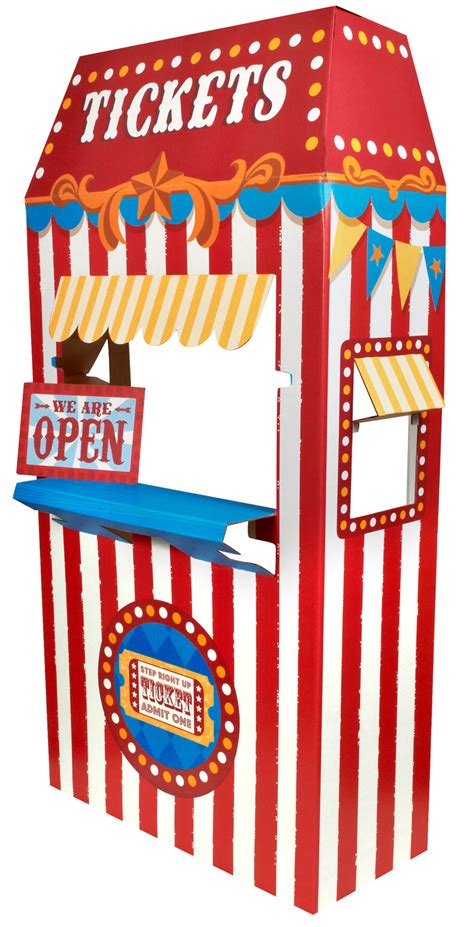 ticket booth cardboard stand partybellcom
