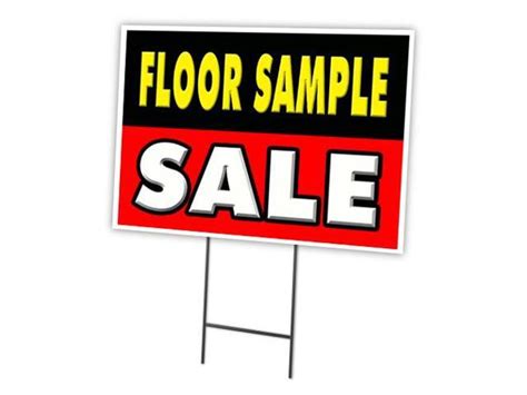 floor sample sale  yard sign stake outdoor plastic window