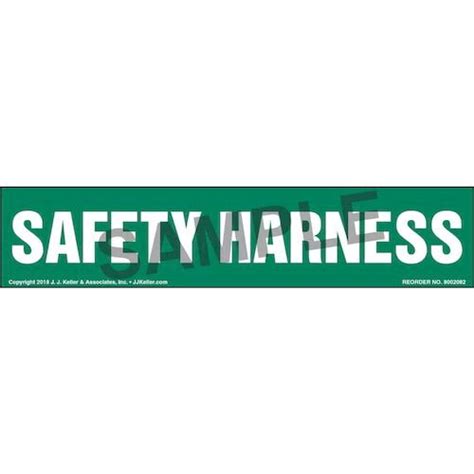 safety harness label