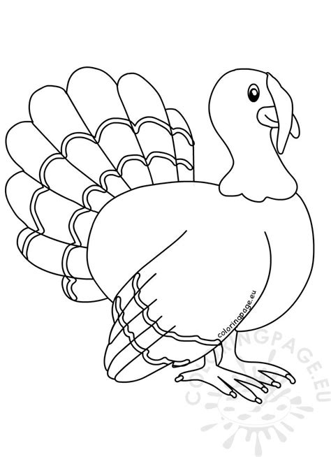 thanksgiving day cartoon turkey bird coloring page