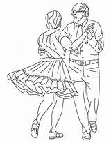 Dance Square Folk Alabama State Coloring Pages Kids sketch template