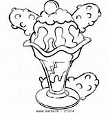 Ice Cream Coloring Pages Sundae Cartoon Sandwich Printable Vector Cone Drawing Print Outlined Getdrawings Getcolorings Color Colorings Illustrations Ron Leishman sketch template