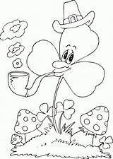 Smoking Pipe Coloring Finished Clover sketch template