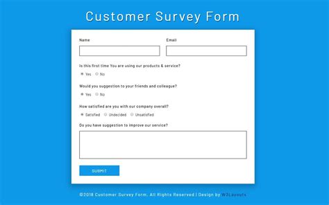 bootstrap survey form template    printable templates
