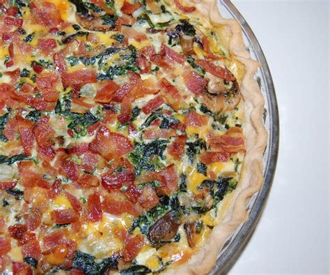spinach bacon quiche cooking mamas