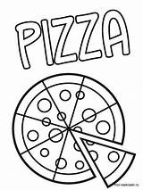 Pizza Coloring Pages Printable Color Kids sketch template