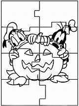 Coloring Puzzles Halloween sketch template