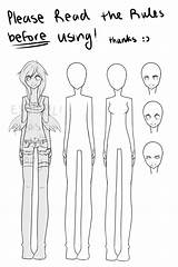 Base Body Anime Human Sketch F2u Deviantart sketch template