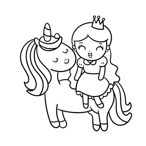 coloring pages unicorn  princess girl coloring page