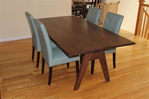 hand  walnut dining table  fredric blum design custommadecom