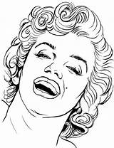 Coloring Pages Monroe Marilyn Drawing Color Coloriage Book Un Artist Template Dessin Gangster Colorier Prenom Tableau Choisir Noir Et A4 sketch template