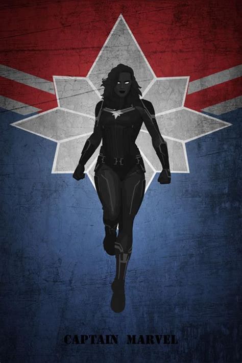 Captain Marvel Poster Superheroes Minimalist Avenger