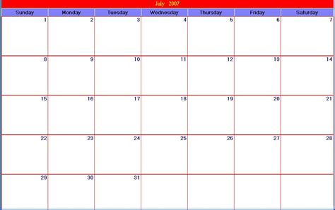 printable  day calendar template printable templates