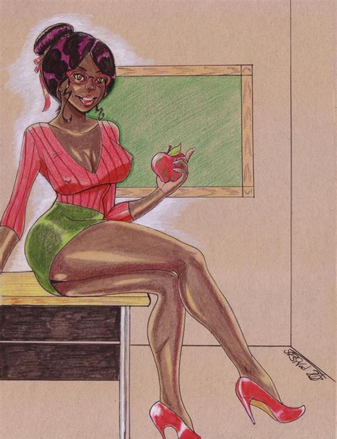 Sexy Teacher 9 X 12 Colored Pencil Drawingooak Etsy Uk