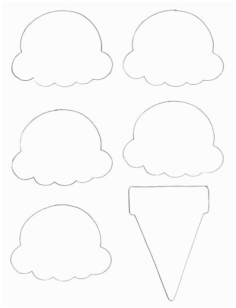 printable ice cream template printable templates