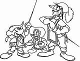 Musketeers Donald Goofy Colorir Pluto Preschoolers Apena Paperina Nata Samson Emotioncard sketch template