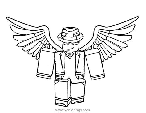 roblox coloring page character  wings xcoloringscom