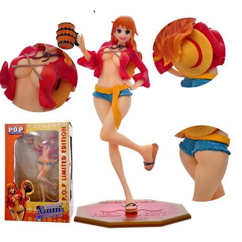 hot 1pcs 22cm one piece sexy nami red costume nami pvc plastic action