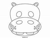 Hippo Mask Masks Animal Color Kids Crafts Printable Template Safari Maskspot Preschool Projects Templates Printables Visit Choose Board sketch template