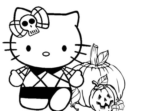 kitty halloween coloring pages coloring pinterest coloracao