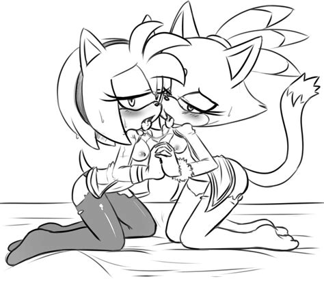 Rule 34 Amy Rose Anthro Areola Ass Bedroom Eyes Blazamy Blaze The Cat