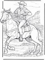 Cowboy Coloring Pages Horse Kids Horses Printable Color Drawing Print Adult Crayola Show Sheets Para Foals Colorir Western Texas Coloriage sketch template