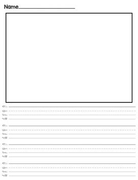 fundations writing paper  picture space  fun   grade