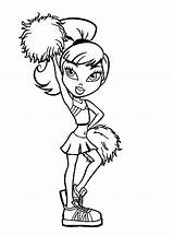 Coloring Bratz Cheer Characters sketch template