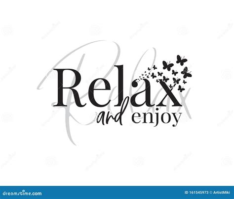 relax  enjoy wording design lettering wall art decor wall decals isolated  white