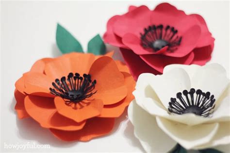 poppy flower  paper tutorial  pattern